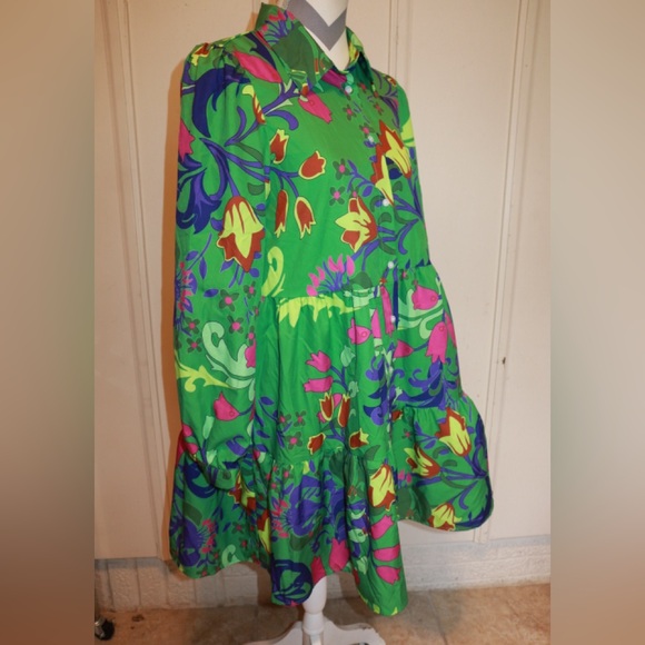 Floral multi color dress SIZE M - Picture 2 of 3